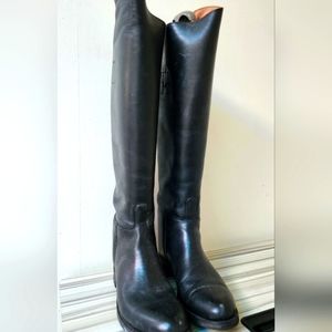 The Effingham Tall Balck Genuine Leather Riding Boots